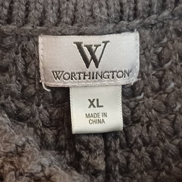 Women's Worthington 100% Acrylic Gray Sweater Size XL - Picture 3 of 7